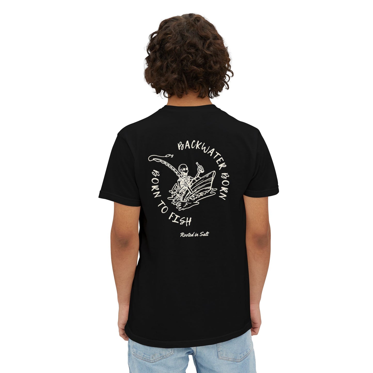 Unisex Fishing Pocket T-Shirt - Born to Fish Tee