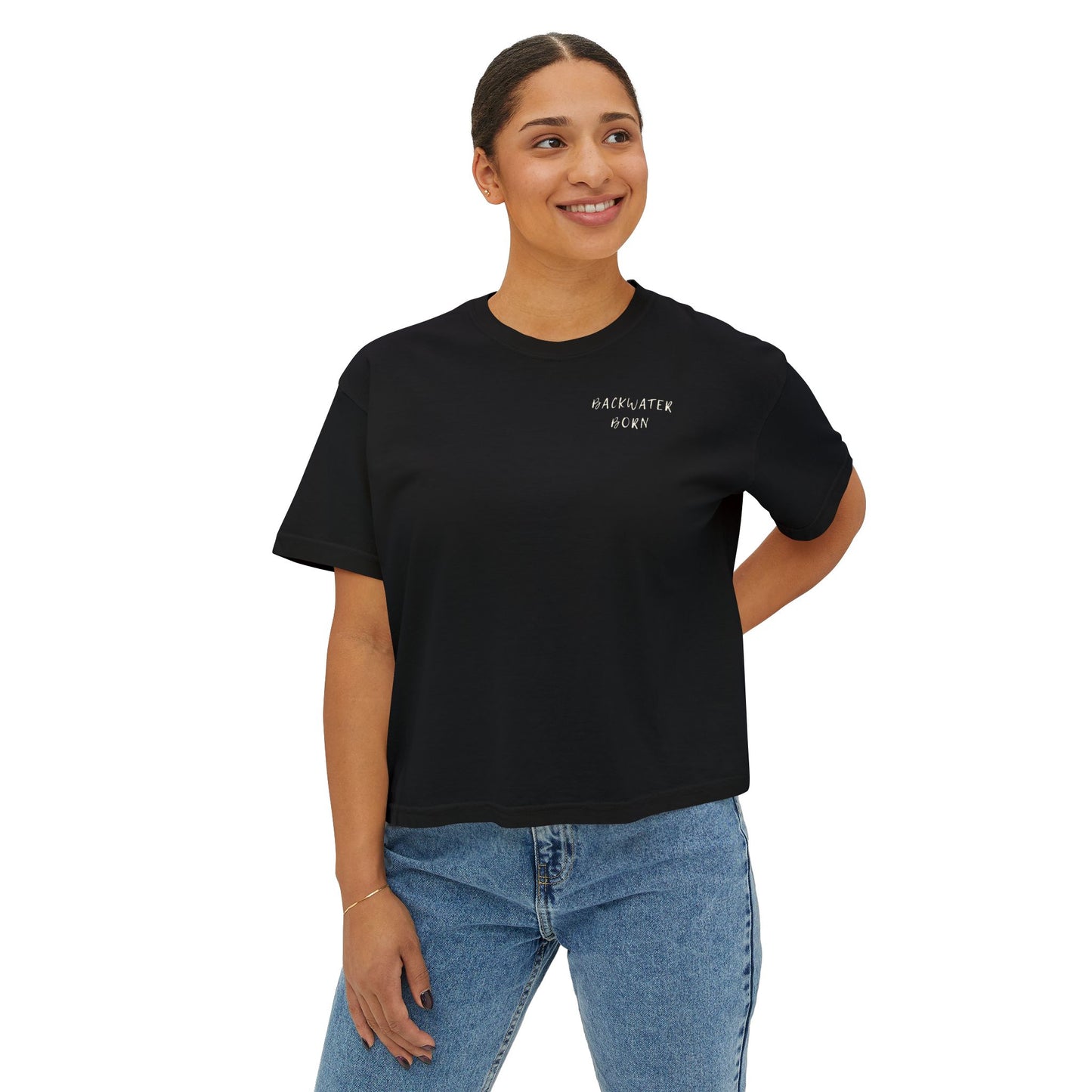 Women's Stay Salty Boxy Tee