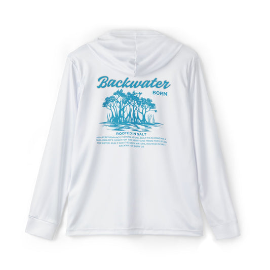 Mens Hooded UPF Shirt - Mangroves Rooted in Salt