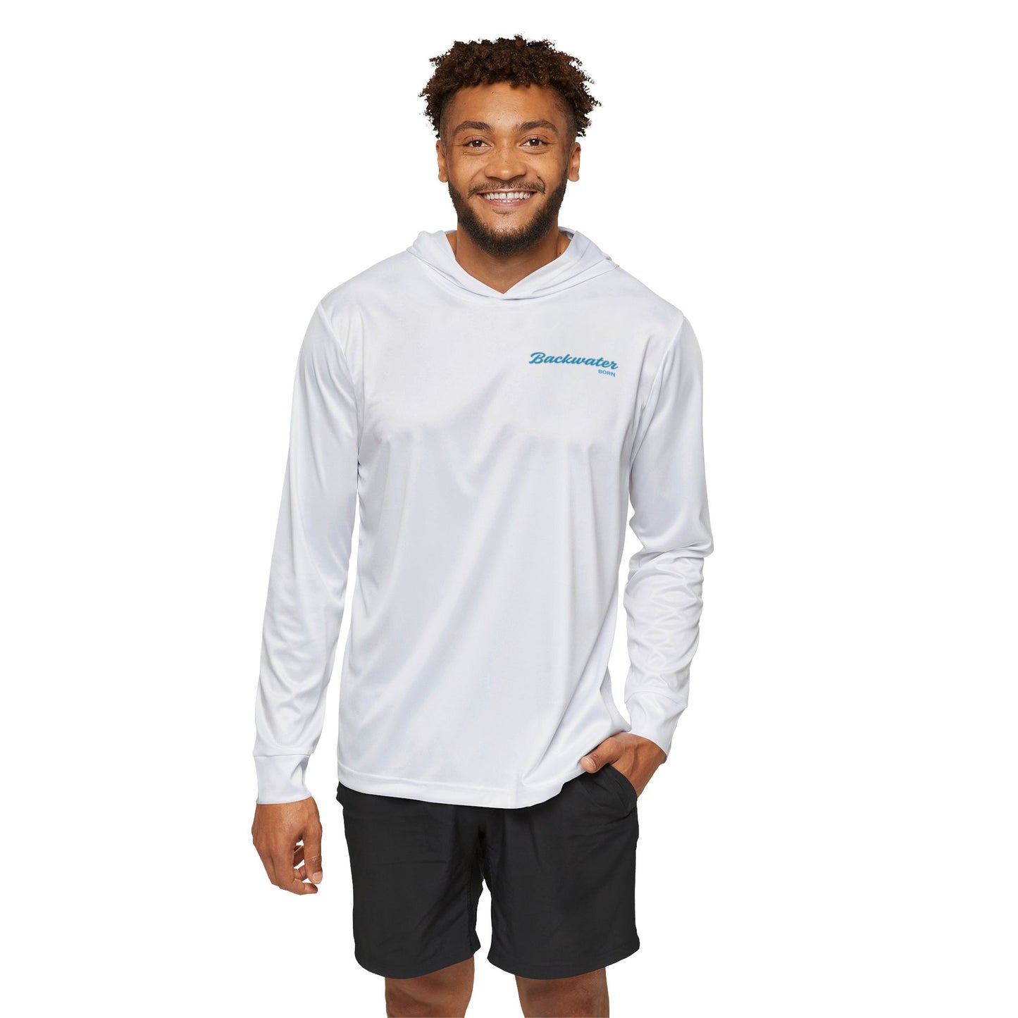 Mens Hooded UPF Shirt - Mangroves Rooted in Salt