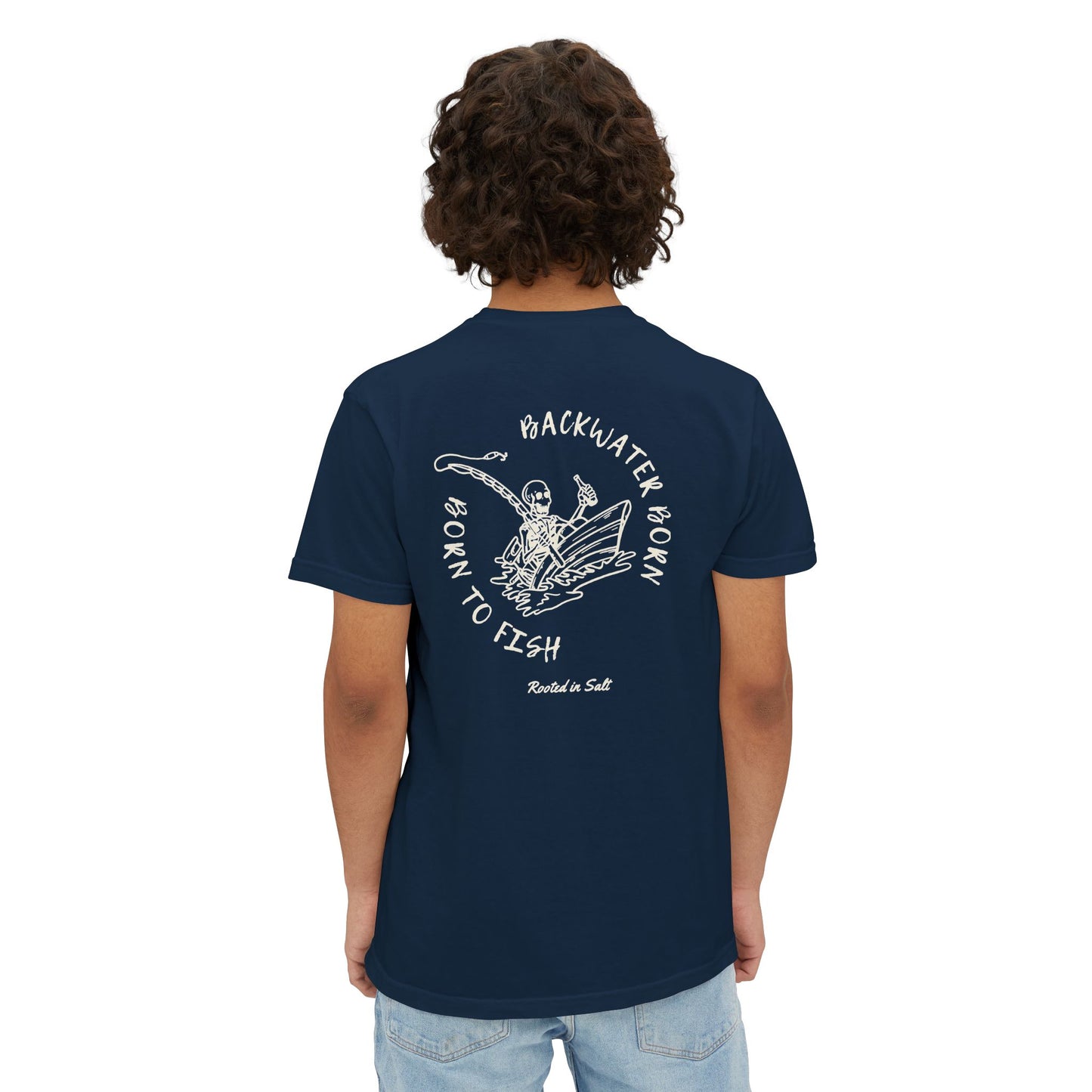 Unisex Fishing Pocket T-Shirt - Born to Fish Tee