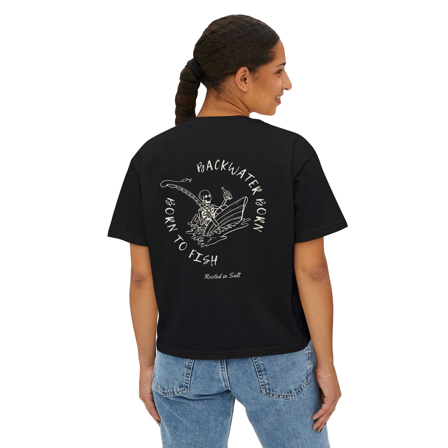 Women's Stay Salty Boxy Tee