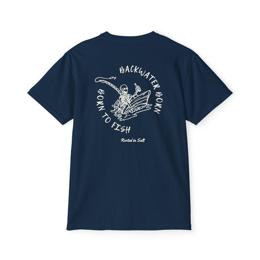 Unisex Fishing Pocket T-Shirt - Born to Fish Tee