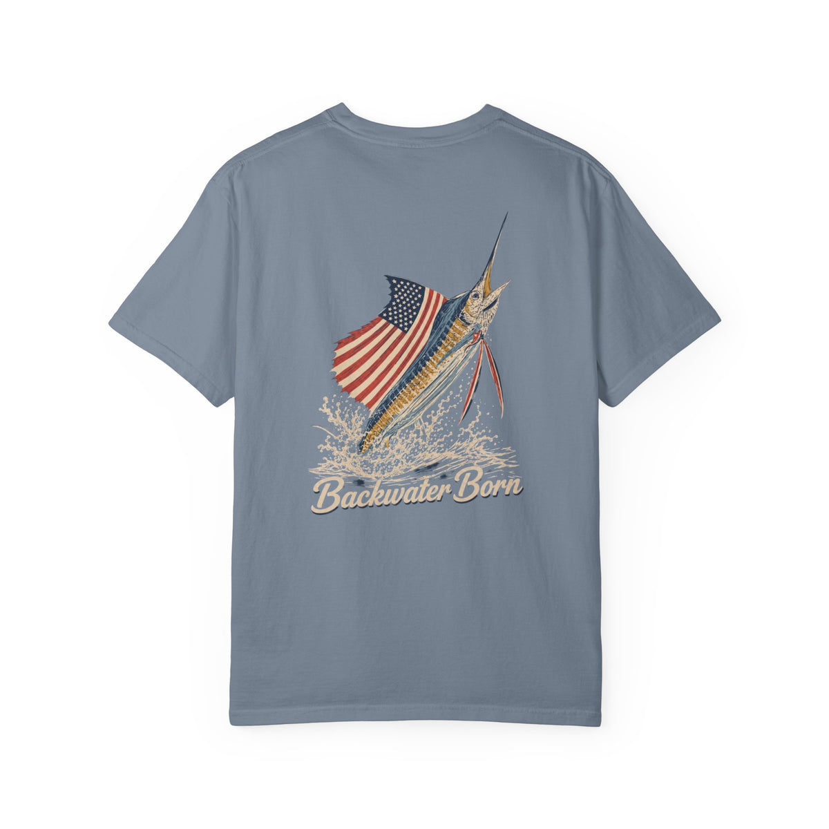 Patriotic Marlin Fishing Tee