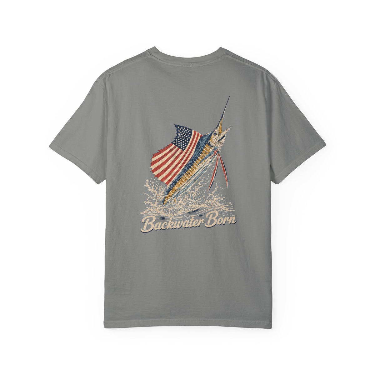 Patriotic Marlin Fishing Tee