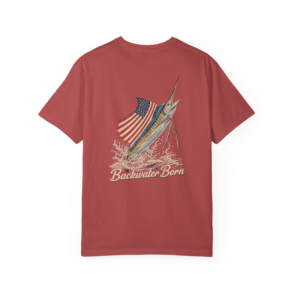 Patriotic Marlin Fishing Tee