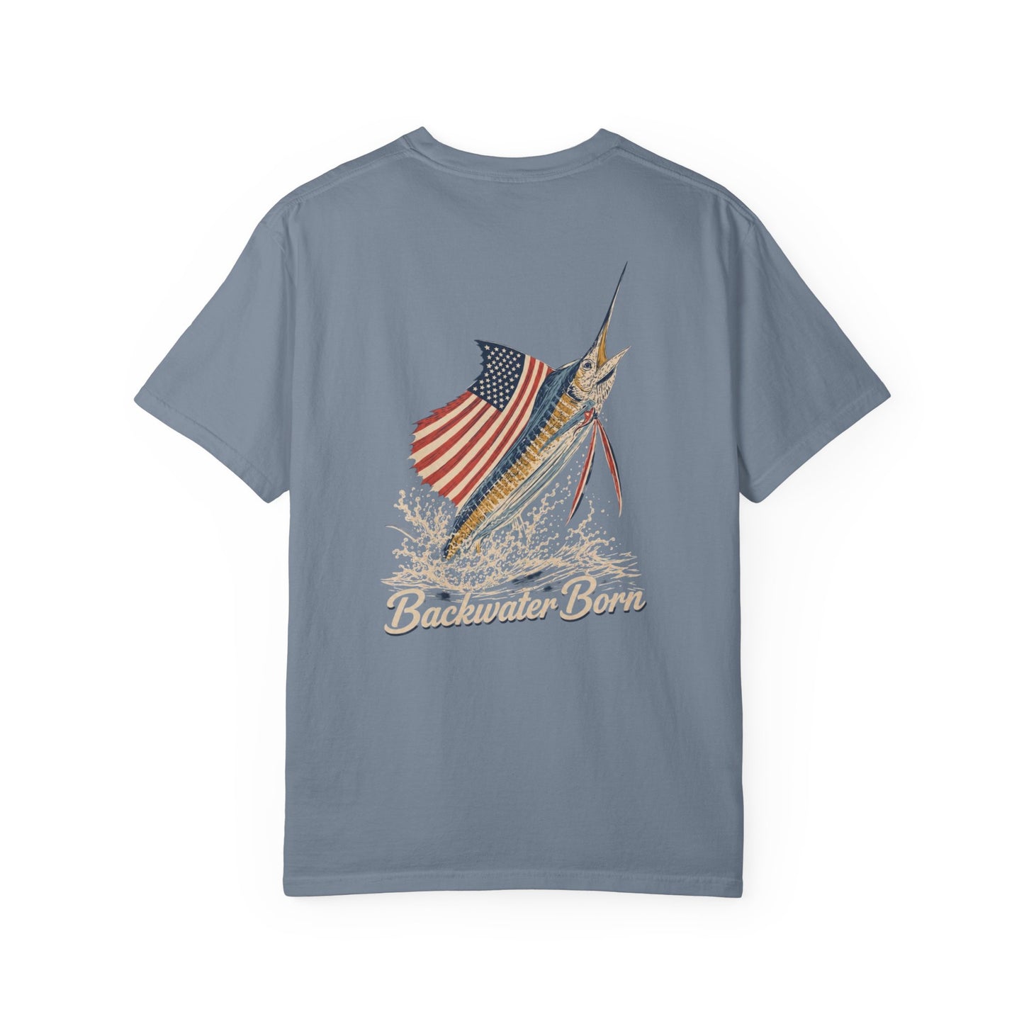 Patriotic Marlin Fishing Tee