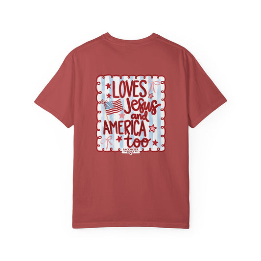 Loves Jesus and America Too T-Shirt - FOJ Collection